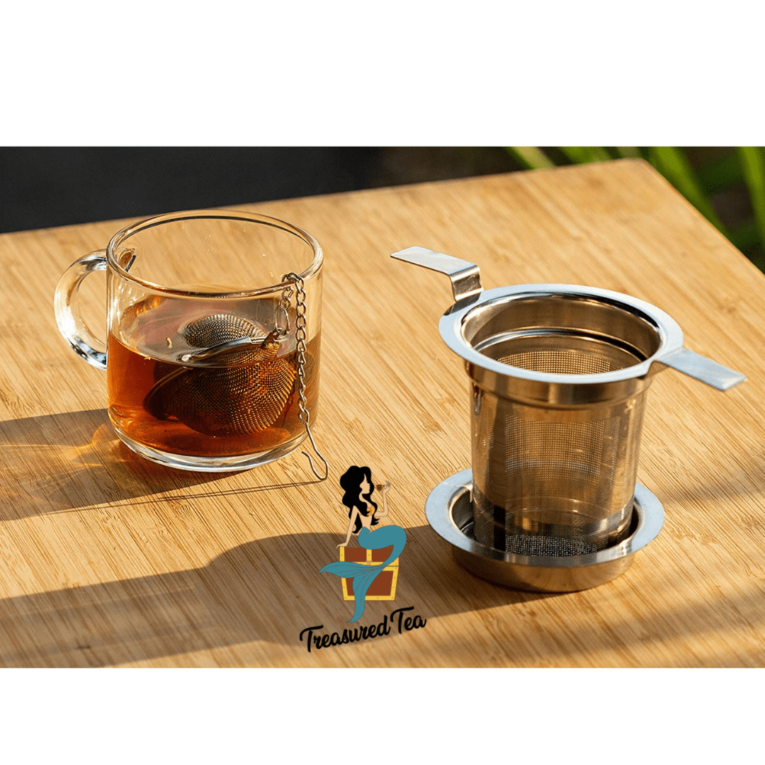 Infuser / Stainless Teacup Ball and Fine Mesh Basket Set