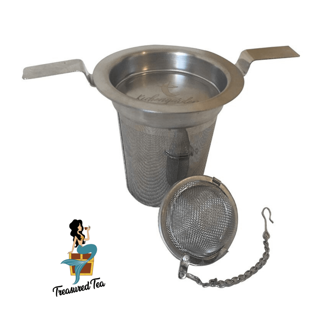 Infuser / Stainless Teacup Ball and Fine Mesh Basket Set